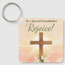 Grandfather Easter Rejoice Cross and Lilies