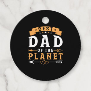 Grandfather Gift Best Dad Of The Planet Favour Tags