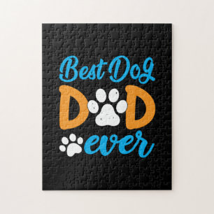 Grandfather Gift   Best Dog Dad Ever Jigsaw Puzzle