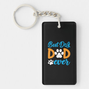 Grandfather Gift   Best Dog Dad Ever Key Ring