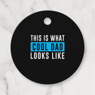 Grandfather Gift Cool Dad Looks Like Favour Tags