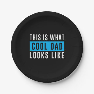 Grandfather Gift Cool Dad Looks Like Paper Plate