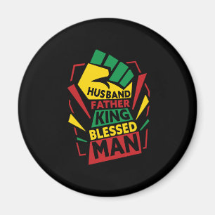 Grandfather Gift   Husband Father And King Magnet