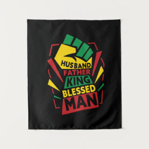 Grandfather Gift   Husband Father And King Tapestry