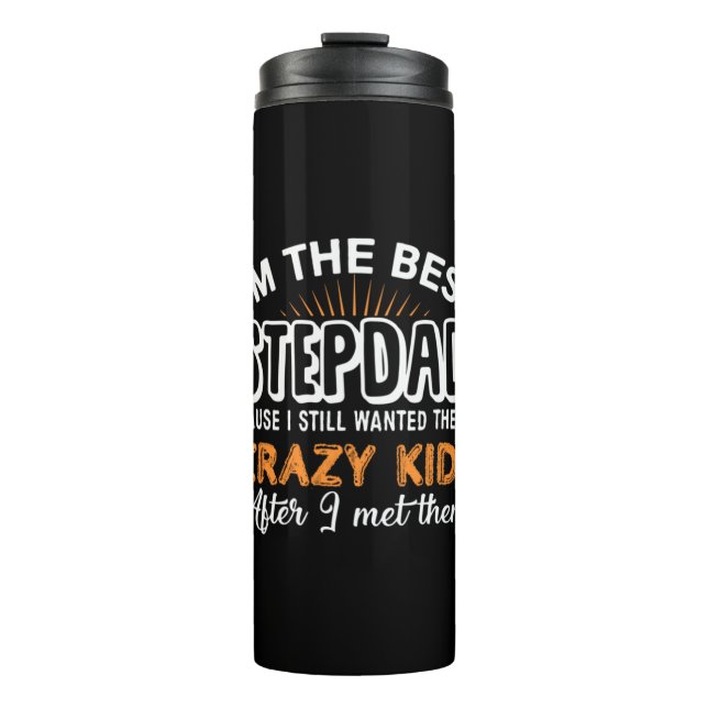 Grandfather Gift | I Am The Best Step Dad Thermal Tumbler (Front)