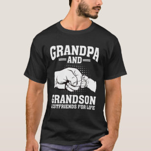 Grandfather Grandson Friends Fist Bump  Grandpa Gr T-Shirt