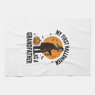 Grandfather Halloween Shirt First Spooky Grandpa_1 Tea Towel