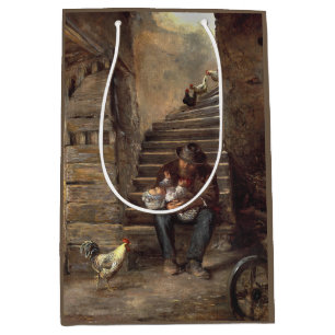 Grandfather Looking After His Grandson Medium Gift Bag