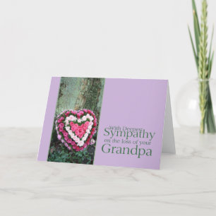 Grandfather loss Rose sympathy Card