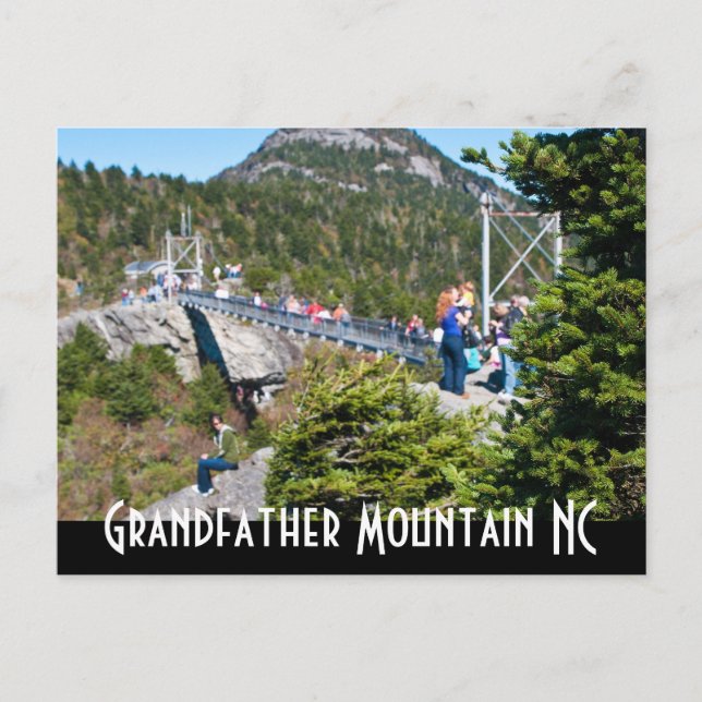 Grandfather Mountain NC Postcard (Front)
