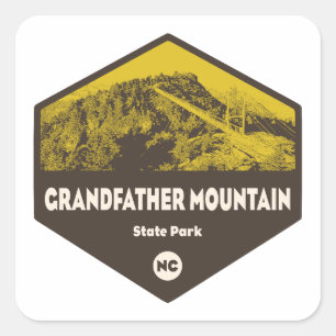 Grandfather Mountain State Park North Carolina Square Sticker