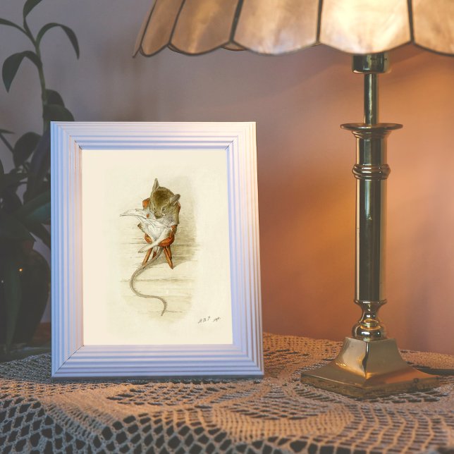 Grandfather Mouse Reading Newspaper Photo Print (Creator Uploaded)