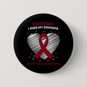 Grandfather Multiple Myeloma Grandpa Blood Cancer  6 Cm Round Badge