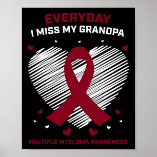 Grandfather Multiple Myeloma Grandpa Blood Cancer Poster
