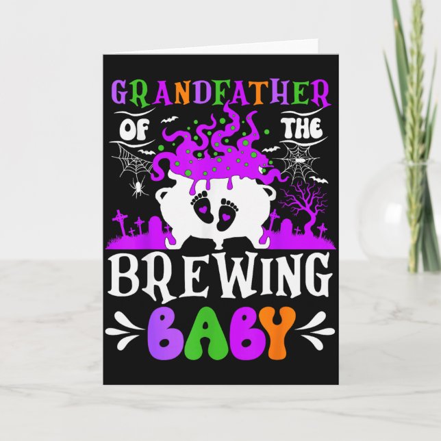 Grandfather Of The Brewing Baby Grandpa To Be Hall Card (Front)