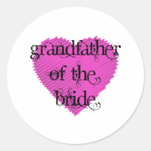 Grandfather of the Bride Classic Round Sticker