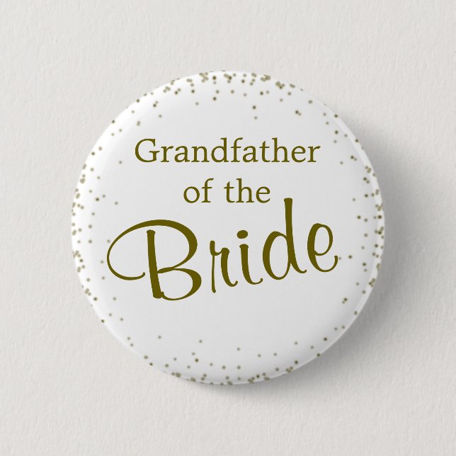 Grandfather of the Bride Confetti Button (Front)