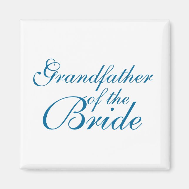 Grandfather of the Bride Magnet (Front)