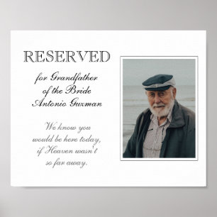Grandfather of the Bride Memorial Photo Wedding Poster