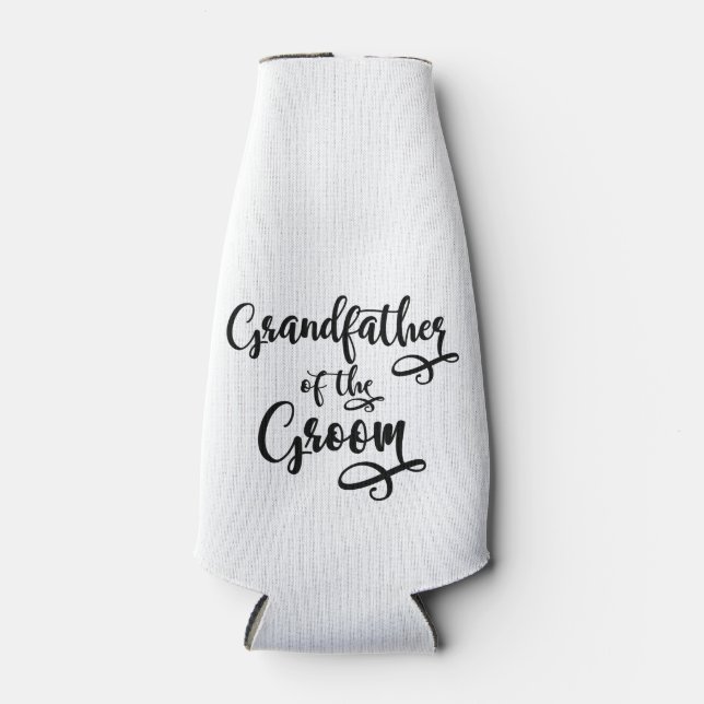 Grandfather of the Groom Bottle Cooler (Front)