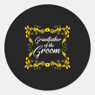 Grandfather Of The Groom Matching Bachelorette Par Classic Round Sticker