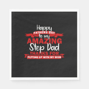 Grandfather Quotes Amazing Step Daddy Napkin
