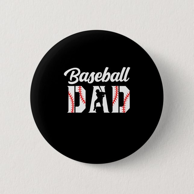 Grandfather Quotes | Baseball Dad 6 Cm Round Badge (Front)