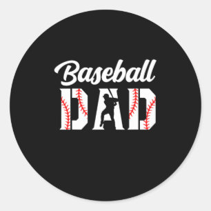 Grandfather Quotes Baseball Dad Classic Round Sticker