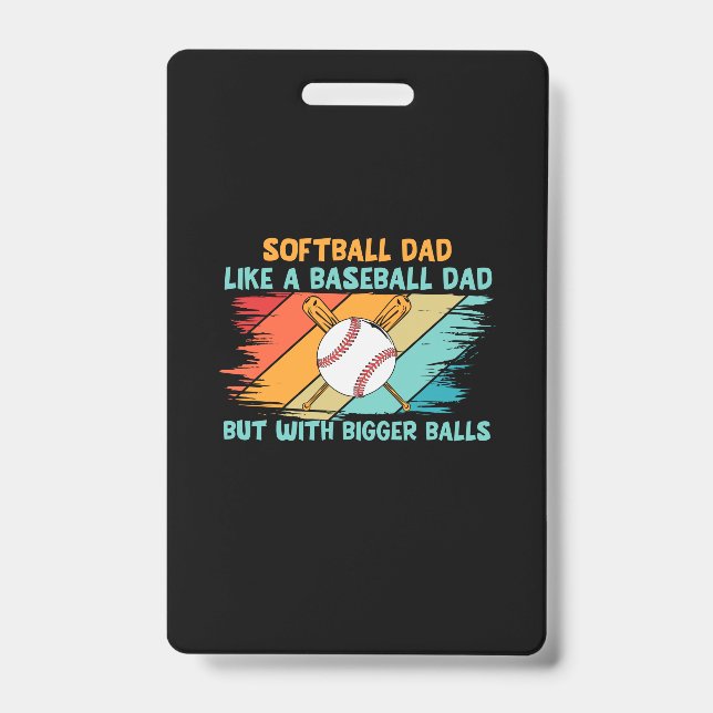 Grandfather Quotes | Baseball Dad Definition ID Badge (Front)