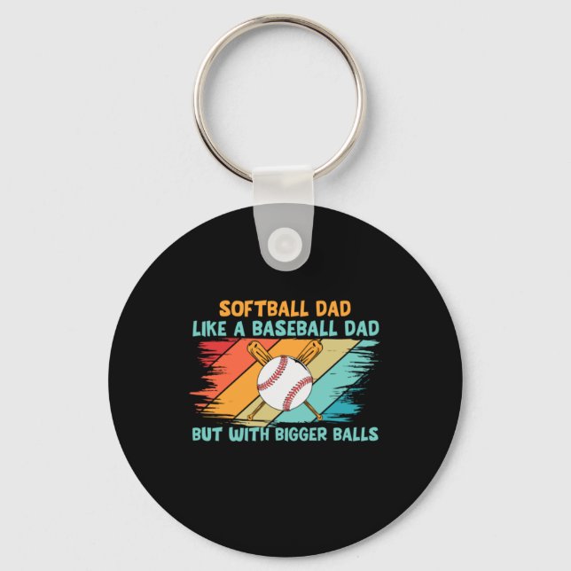 Grandfather Quotes | Baseball Dad Definition Key Ring (Front)