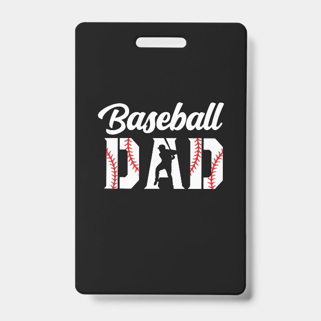 Grandfather Quotes | Baseball Dad ID Badge (Front)