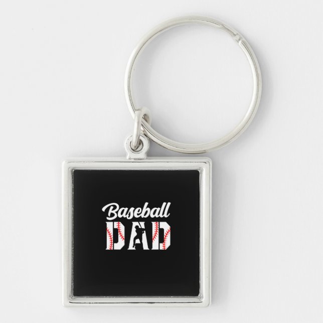 Grandfather Quotes | Baseball Dad Key Ring (Front)