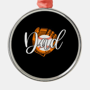 Grandfather Quotes Baseball Dad Metal Ornament