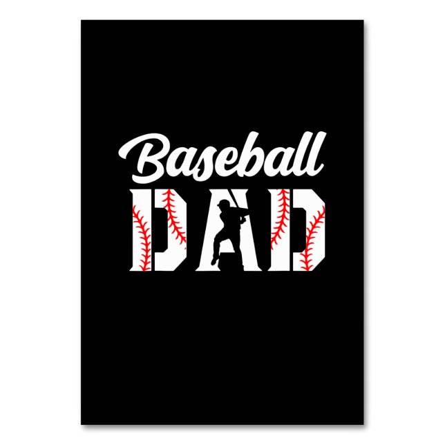 Grandfather Quotes | Baseball Dad Table Number (Front)
