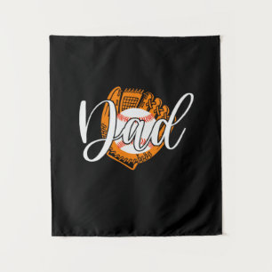 Grandfather Quotes Baseball Dad Tapestry