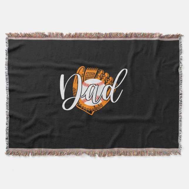 Grandfather Quotes | Baseball Dad Throw Blanket (Front)