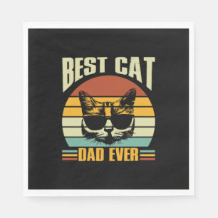 Grandfather Quotes Best Cat Dad Ever Napkin