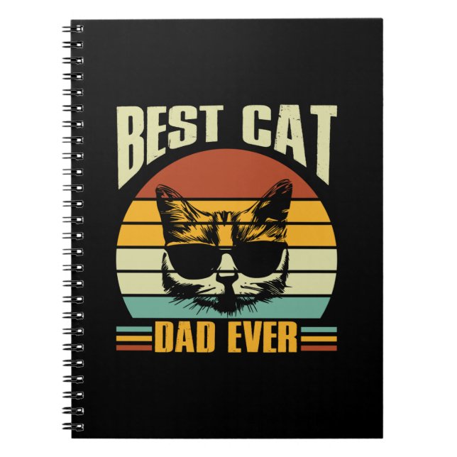 Grandfather Quotes | Best Cat Dad Ever Notebook (Front)