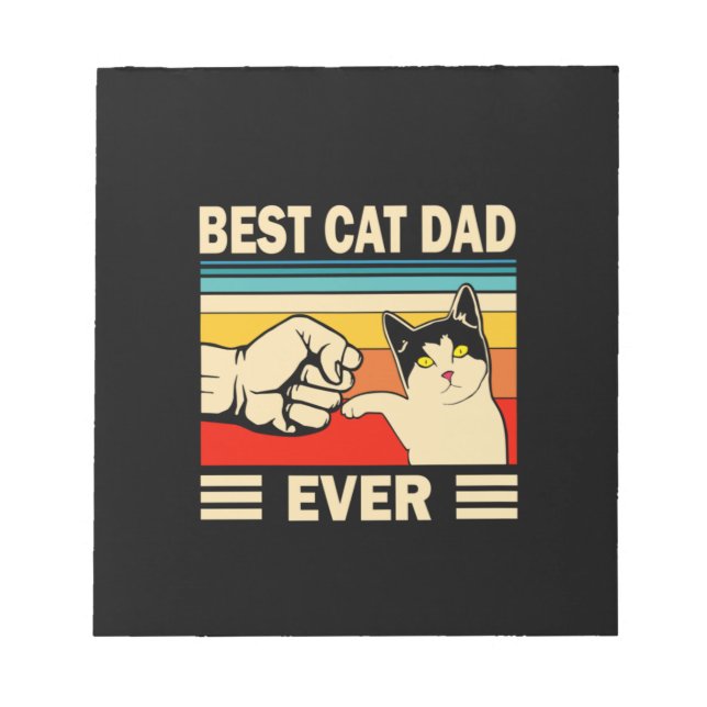 Grandfather Quotes | Best Cat Dad Ever Notepad (Front)