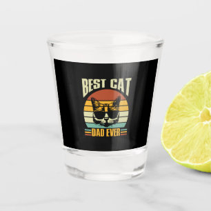 Grandfather Quotes Best Cat Dad Ever Shot Glass