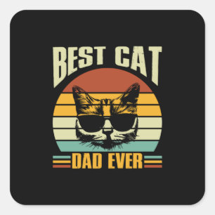 Grandfather Quotes Best Cat Dad Ever Square Sticker