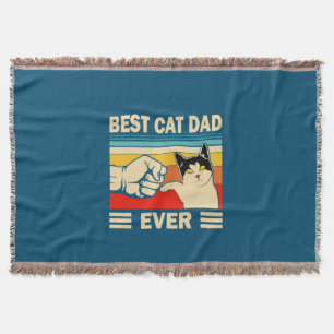 Grandfather Quotes   Best Cat Dad Ever Throw Blanket