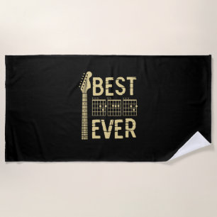 Grandfather Quotes   Best Dad Guitar Ever Beach Towel
