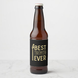 Grandfather Quotes Best Dad Guitar Ever Beer Bottle Label