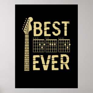 Grandfather Quotes   Best Dad Guitar Ever Poster