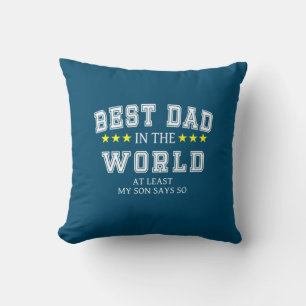 Grandfather Quotes Best Dad In The World Cushion