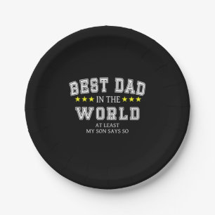 Grandfather Quotes   Best Dad In The World Paper Plate
