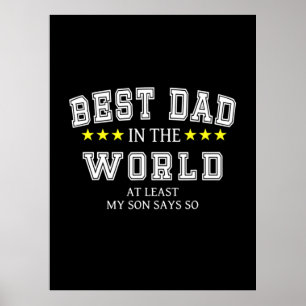 Grandfather Quotes   Best Dad In The World Poster