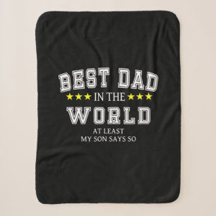 Grandfather Quotes   Best Dad In The World Sherpa Blanket