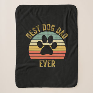 Grandfather Quotes   Best Dog Dad Ever Sherpa Blanket